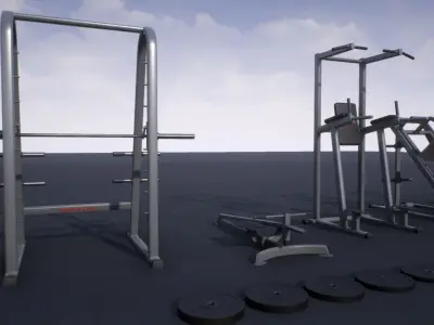 Gym Props PACK 02 Low-poly 3D model