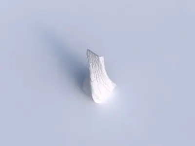 Vase twisted top bent quadratic 2 with organic cells 3D print model