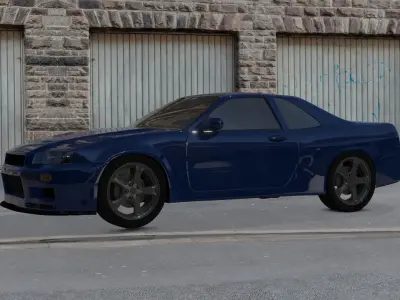 Nissan Skyline Low-poly 3D model