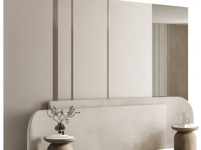 Headboard Wall Panel Composition 19 3D model