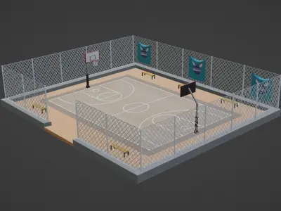 Basketball Stadium - Charlotte Hornets Low-poly 3D model