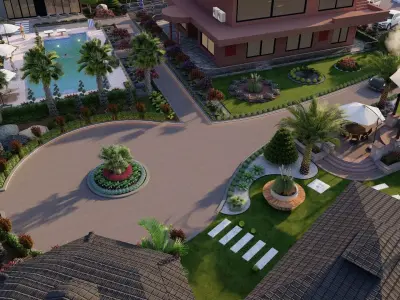 Luxury Render-ready low poly model Low-poly 3D model