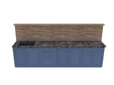 modern tiny kitchen model Low-poly 3D model