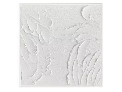 3D WHITE ABSTRACT PAINTING 3D model