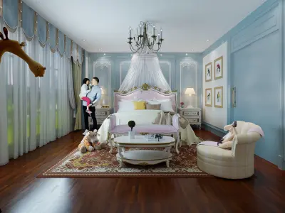 European style children room 3D model