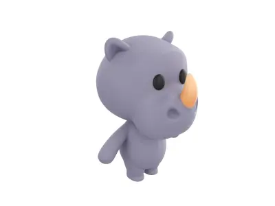 Character141 Rigged Rhino 3D model