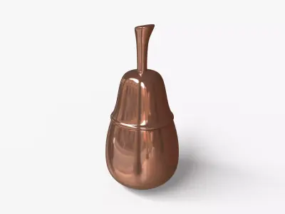 Bowl Pear Bronze Low-poly 3D model