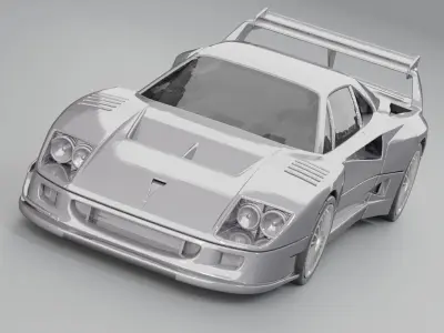 RC Car Body Ferrari F40 3D print model