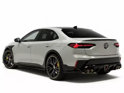 Compact Crossover Sedan Concept Toyota Corolla Themed Low-poly 3D model