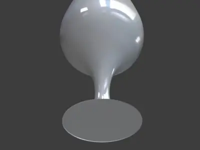 Empty wine glass Free 3D model