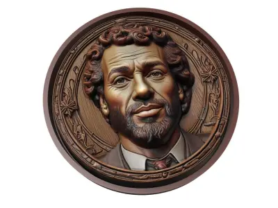 Mohamed Salah Footballer Medallion 3D print model