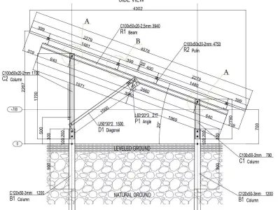 132 kWp Solar Project Type 11 3D model