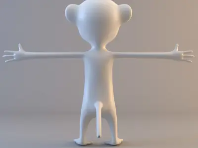 Cartoon Ape 3D model