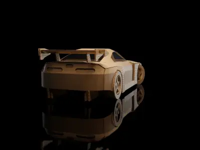 TOYOTA CASTROL TOMS SUPRA 1997 cardboard car 3D model