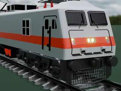 WAP 7 Locomotive 3D model 3D model