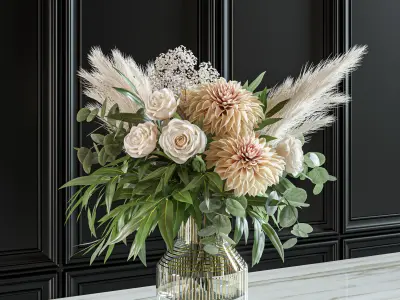 Flower Set 014 Dahlia 3D model