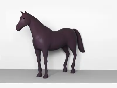 Horses full body  3D model