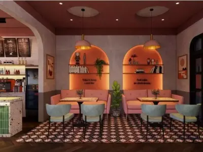 Modern Coffee Interior 3D model