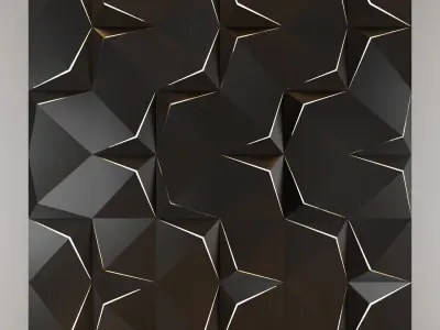 3d panel 08 Low-poly 3D model