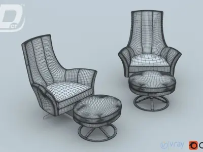 Jakrin lazy chair 3D model
