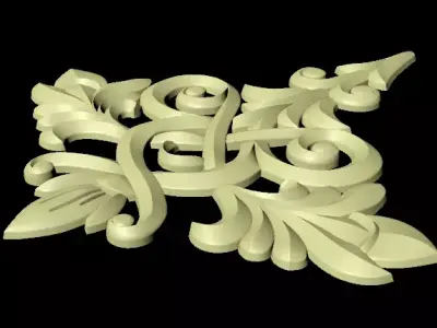 Central decor ornament for furniture 3D model 301