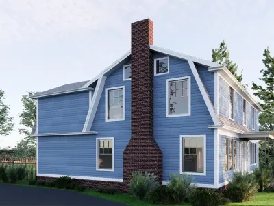 colonial house 3D model