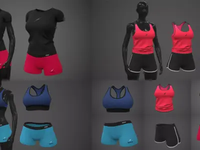 Female Sportswear gym clothing PBR Pack of 3