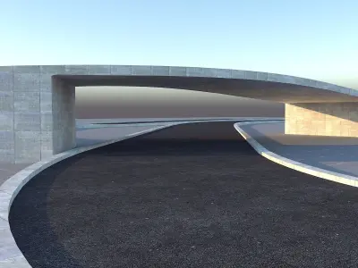  Drift Circuit Race Track v2 Low-poly 3D model