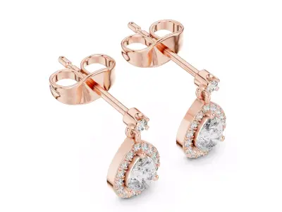 Pear  Diamond Earring 3D print model