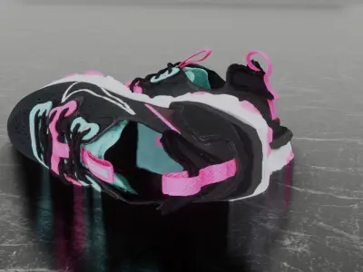 Nike 3D Shoes - Pink Blue - DMSX - Series Low-poly 3D model