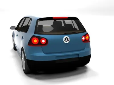 GOLF 5 DOOR LOWPOLY Low-poly 3D model