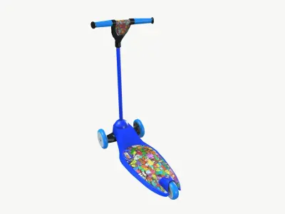 Kick Scooter Toy Low-poly 3D model