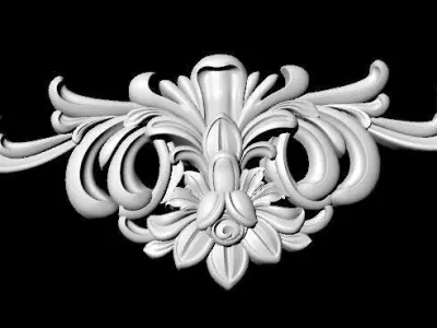Central decor ornament for furniture 3D model 796