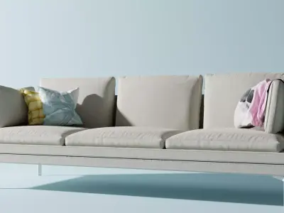 Couch sofa with pillows Free 3D model