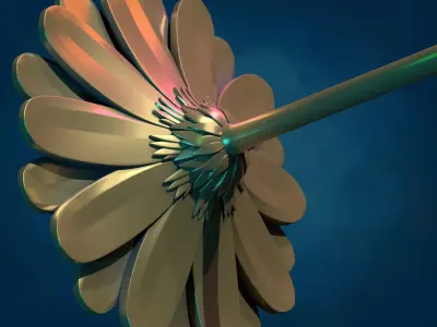 Daisy Gerbera Flower 3D print model