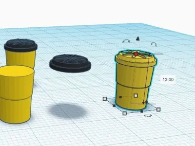 Crash barrel H0 1-87  3D print model