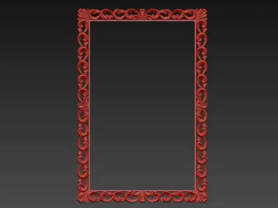 Carved frame  3D model 5