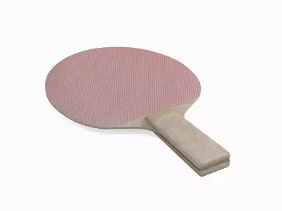 Table Tennis Racket Set Low-poly 3D model