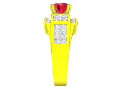 A5139 Luxury Diamond Fashion Women Ring 3D print model