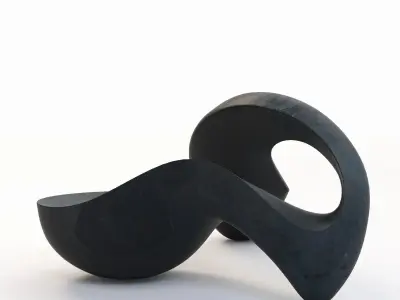Abstract sculpture artwork henry moore 3D model