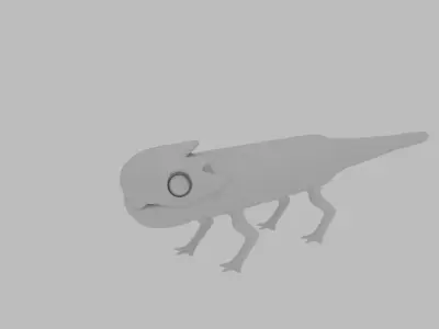 Pit Lizard Character Low-poly 3D model