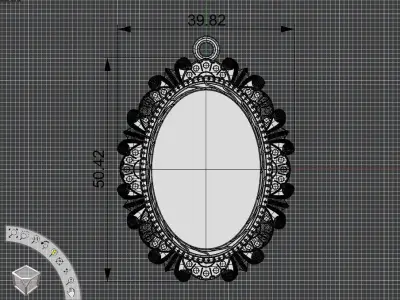 Blank pendant tray 3D printable model 3D print model