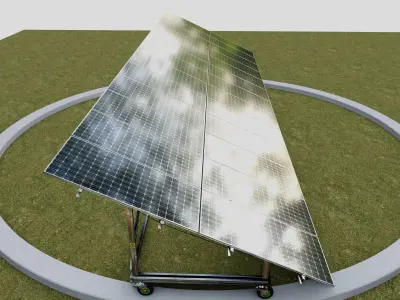 Solar Energy 360 Deg Manual Tracker System 3D model
