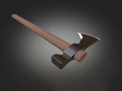 Axe weapon tomahawk T-Hawk PBR  game readey Free low-poly 3D model