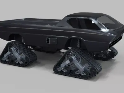 Dodge Deora with Mattracks Suspension tracks 3D model