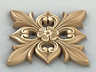 Square rosette 020 3D model
