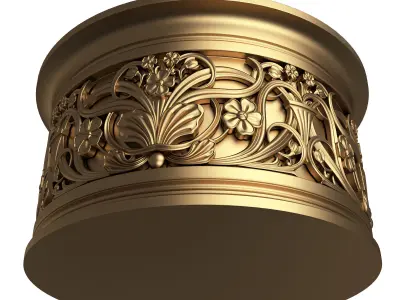 Carved Capital 01203 Low-poly 3D model