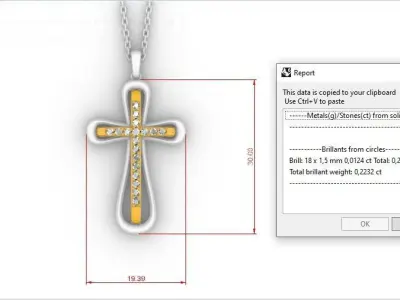 CROSS PENDANT 3D PRINT MODEL 3D print model