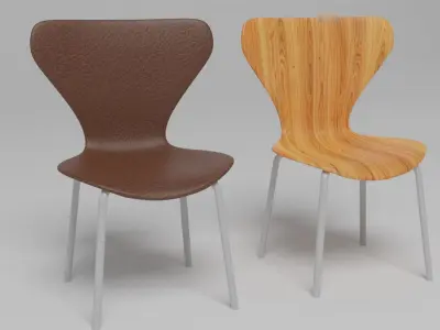 Modern chair Low-poly 3D model