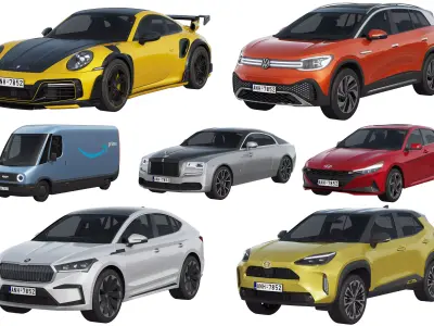 HQ cars collection 19 3D Model Pack